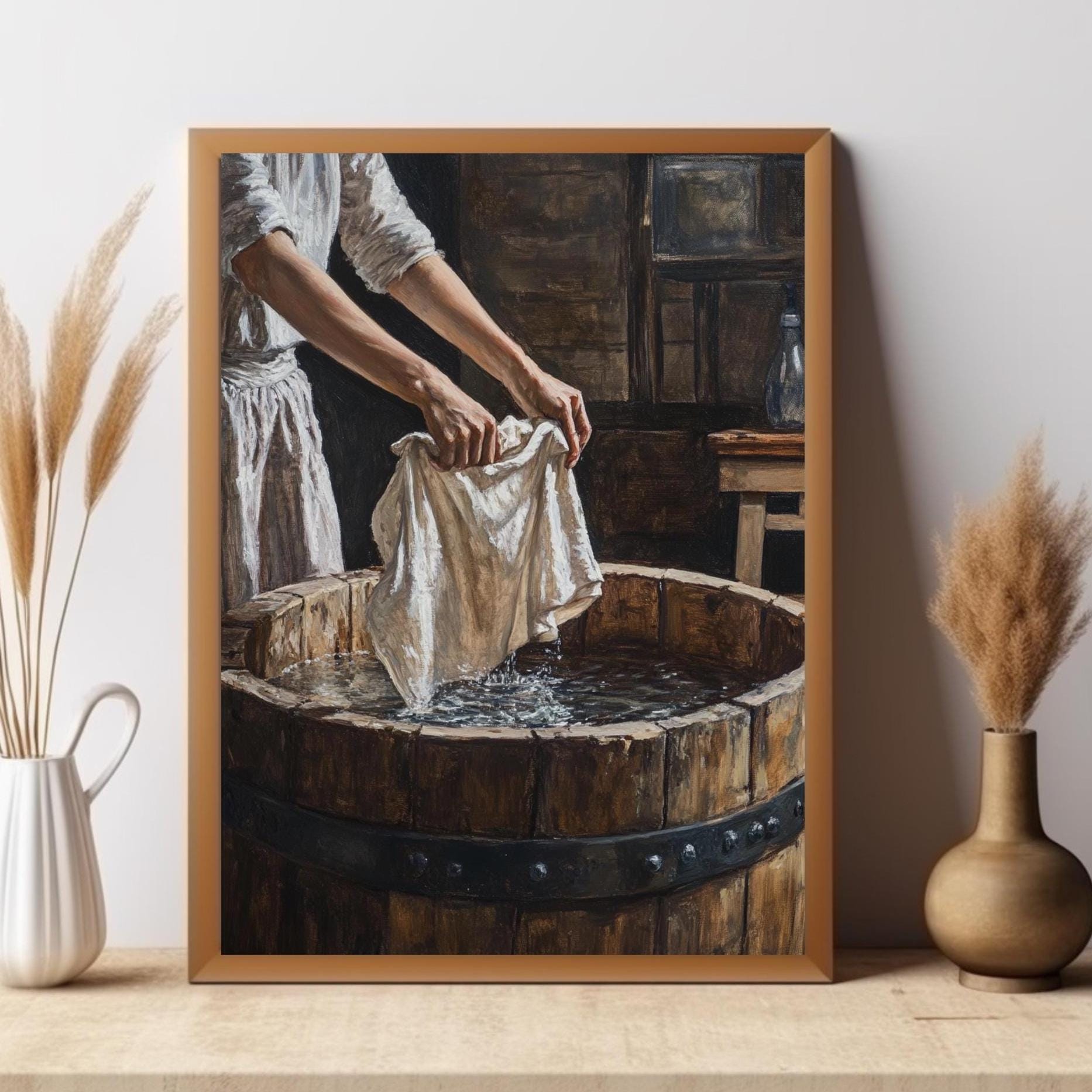 Vintage Laundry Room Art Print: Pioneer Woman Farmhouse Decor - Etsy