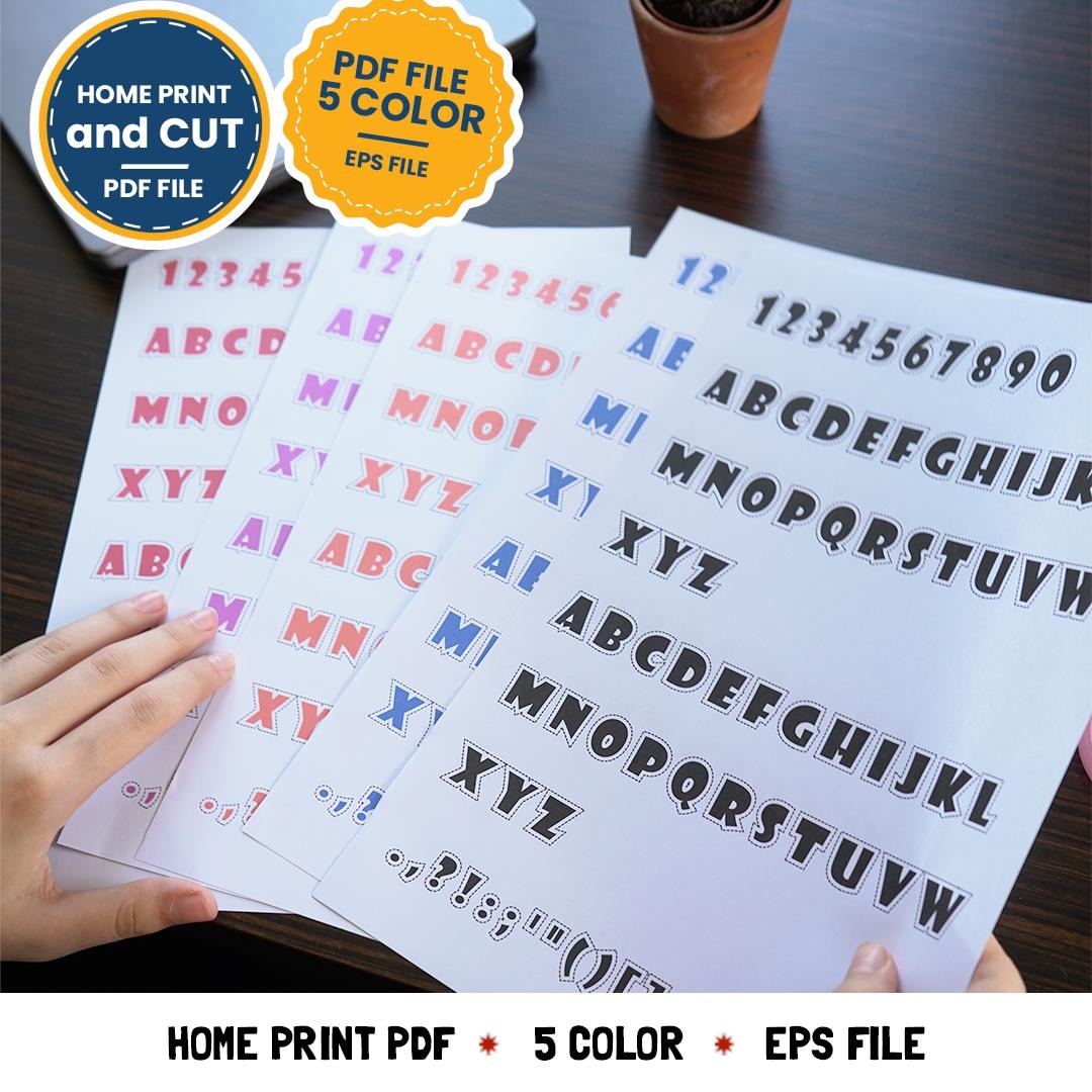 Printable Alphabet Font | DIY Letter Cutouts | Aesthetic Scrapbooking