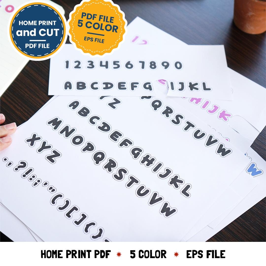 Printable Alphabet Font | DIY Letter Cutouts | Aesthetic Scrapbooking