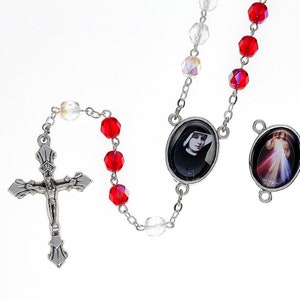 Divine Mercy Photo Rosary Chaplet with Prayer Card