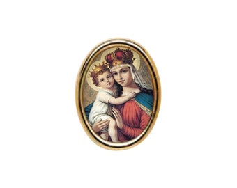 Pack of One Dozen Our Lady of Good Remedy Photo Lapel Pins (Other Quantities Available)