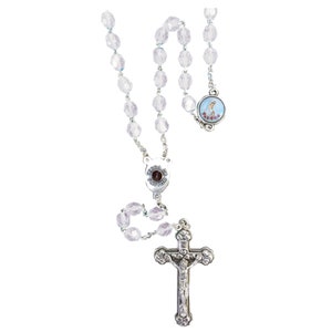 Our Lady of Fatima Photo Rosary with Relic Centerpiece