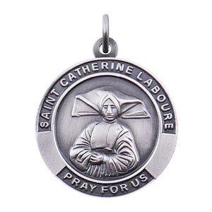 St. Catherine Laboure &quot;Pray For Us&quot; Brass Medal (Made in USA)