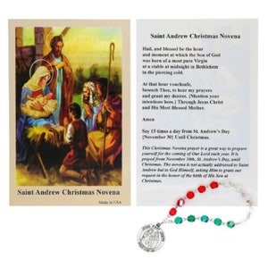 Sint-Andreas kerstnoveenkrans met gebedskaart