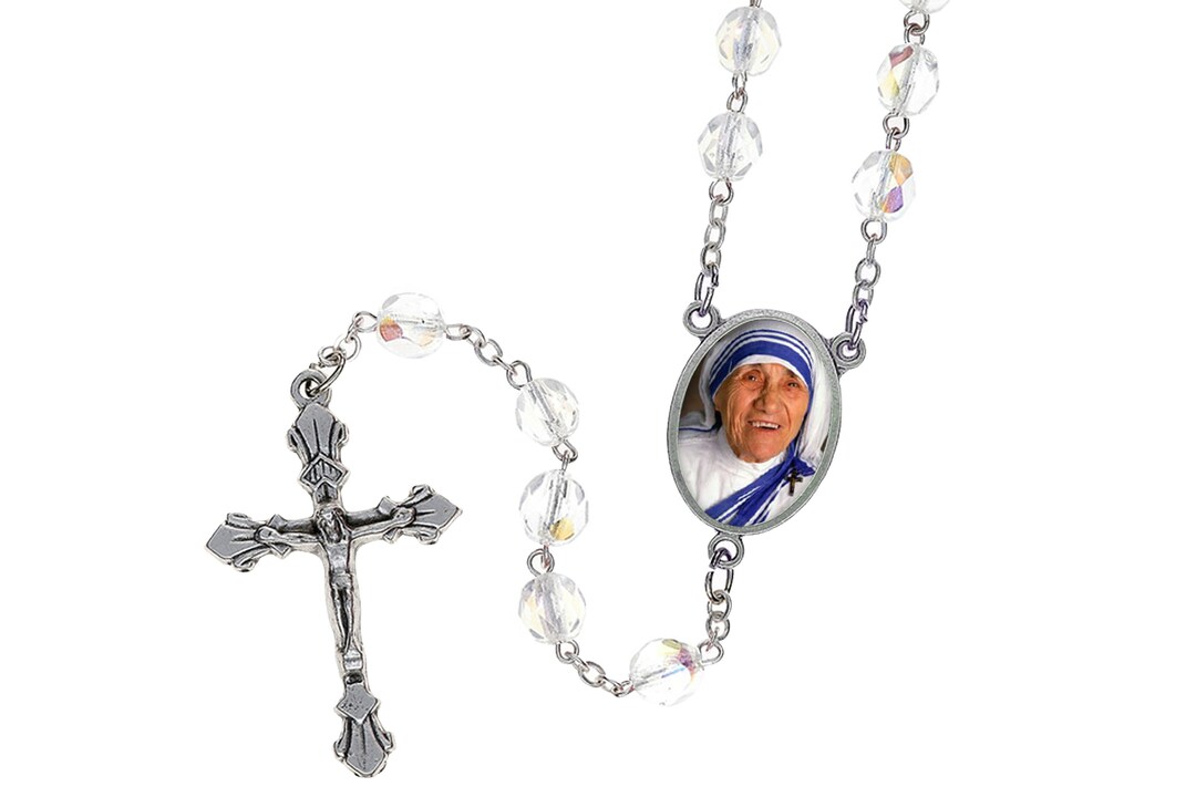 St. Teresa of Calcutta Photo Rosary - Etsy