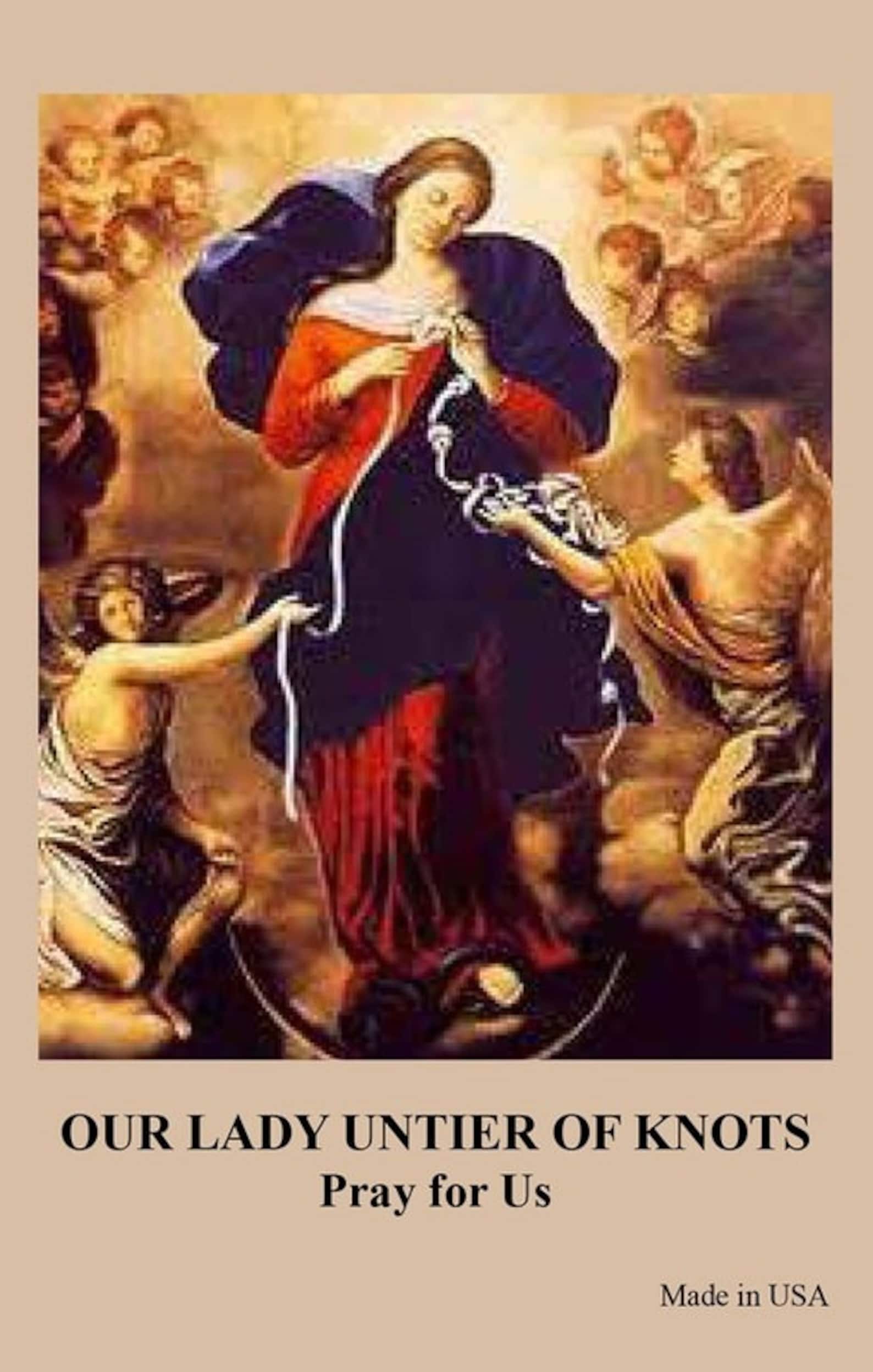 Our Lady Untier of Knots Rosary With Untier of Knots Prayer Etsy