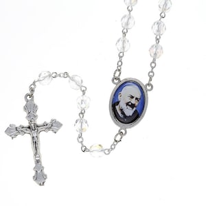 St. Padre Pio Photo Rosary with St. Padre Pio Prayer Card