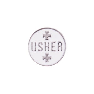 Épinglette religieuse Usher blanche (lot de 6 pièces) (autres quantités disponibles)