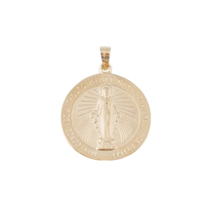 14 Kt Gelbgold Runde Wundertätige Medaille