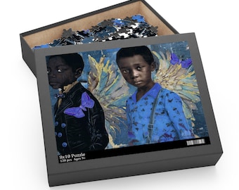 Art Puzzle, Angels by Yvonne Coleman Burney, Black Art, Puzzle for Adults, Stress Relief Game, Family Activity, Christmas Gift,