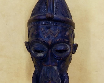 Hand-made Tribal Mask from Cameroon is 17 x 7 x 7 inches long by 9 inches wide, African Home Decor, African Art, Tribal Mask,