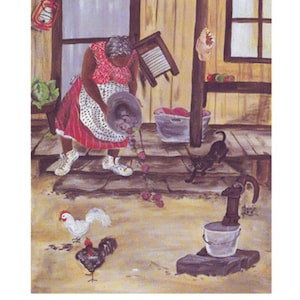 Fish Heads by Annie Lee, Black Farming Art, Black People Art, Black Family Art, Art by Black Artists, Black Art Gifts