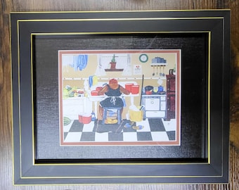 Sixty Pounds by Annie Lee, Framed Mini Print, African American Art, Black Art, Woman, Farming, Artwork for Kitchen, Art by Black Artist