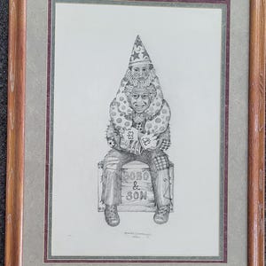 Bobo and Son by Ron Scarbough,  Original artwork, Framed African American Art, Black Art, Black Women Art, Black Gift, Black People Art
