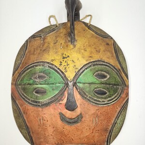 Hand-made Teke African Tribal Mask from the Congo is 16 inches long by 11 inches wide, African Home Decor, African Art, Tribal Mask.