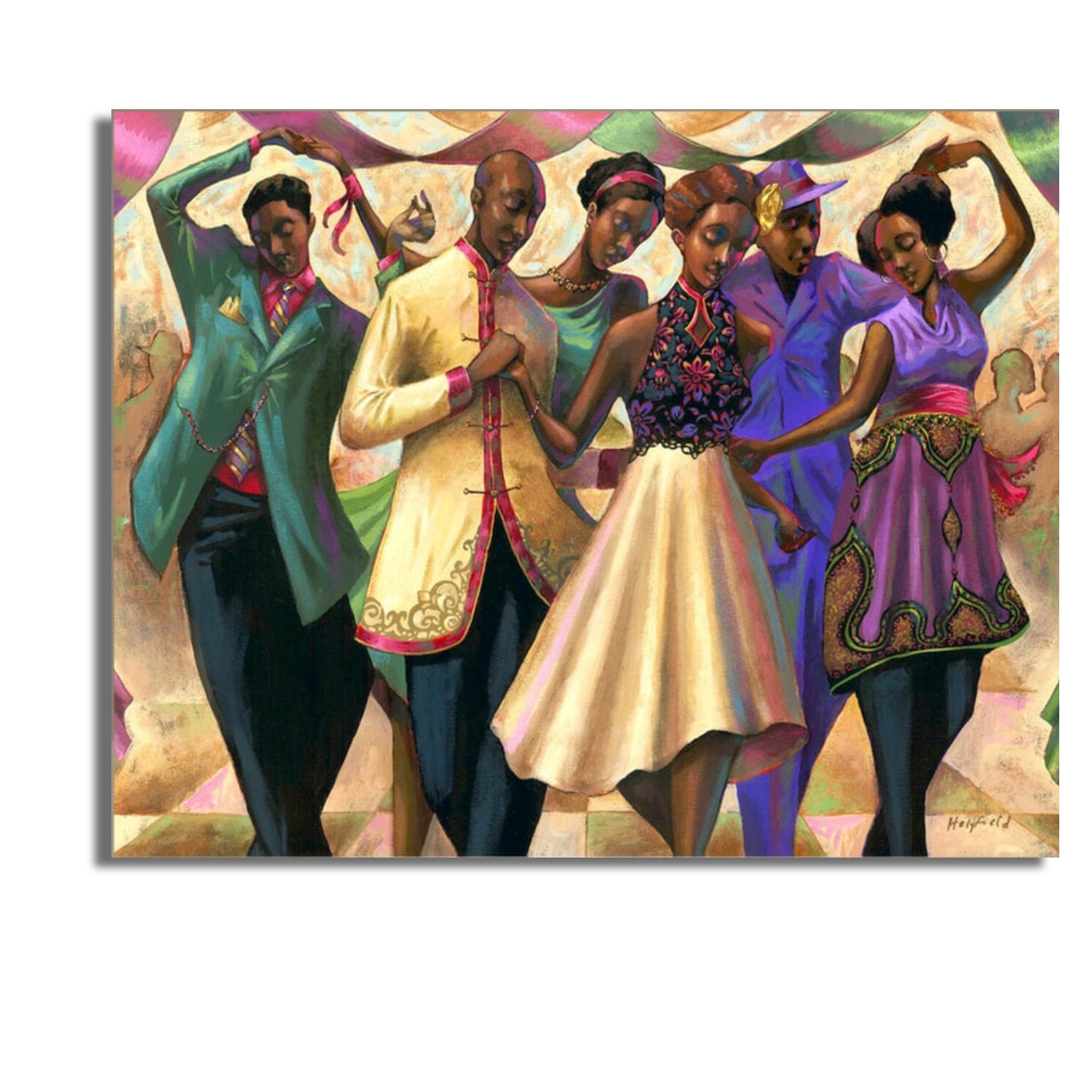 Stepper's Delight,  John Holyfield,  African American Art, Black Art, Black Artist, Black People Art, Black Family Art