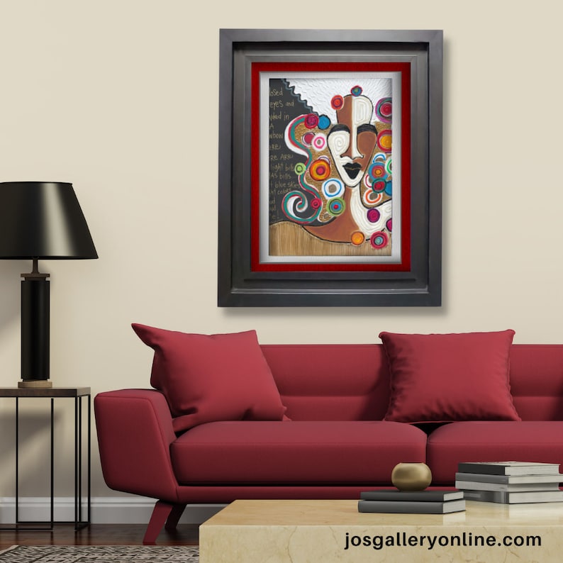 Rainbow by Ziwadi Majiisa, Mixed Media Art, Black Art, African American Wall Art, African American Art image 3