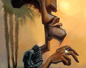 El Cubano by BUA, Black People Art, Black Family Art, Art by Black Artists, Black Man Cave Art, African American Art
