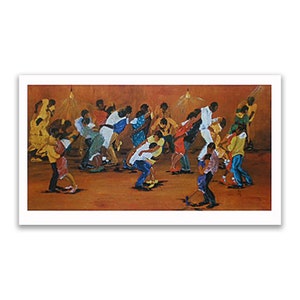 Dance Marathon by Annie Lee, Black Dance Art, Black People Art, Black Family Art, Art by Black Artists, Black Dance Marathon Art