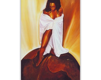 Power Of Woman, Kevin A. Williams, WAK, Afrocentric Art, Urban Art, African American Wall Art, Black People Art