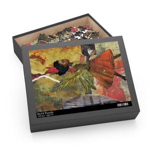Casse-tête artistique, anges par Yvonne Coleman Burney, casse-tête artistique noir, casse-tête pour adultes, jeu de soulagement du stress, activité familiale, cadeau de Noël,