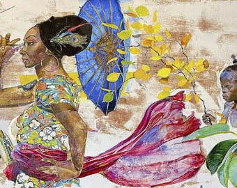 African American Art | Black Art / New Release / Open Edition / Figurative / Multi-cultural / A Dream of Venus in Spring / Noland Anderson