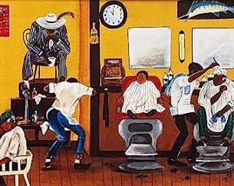 Spit Shine & Finger Wave by Annie Lee, Black Barber Art, Black People Art, Black Barbershop Art, Black Men Art, Black Hair Art