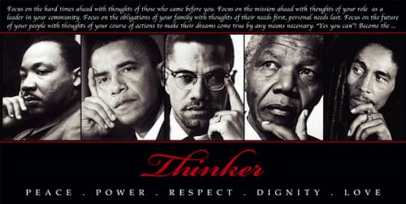 Thinkers by Anon, Black History , Barack Obama, Martin