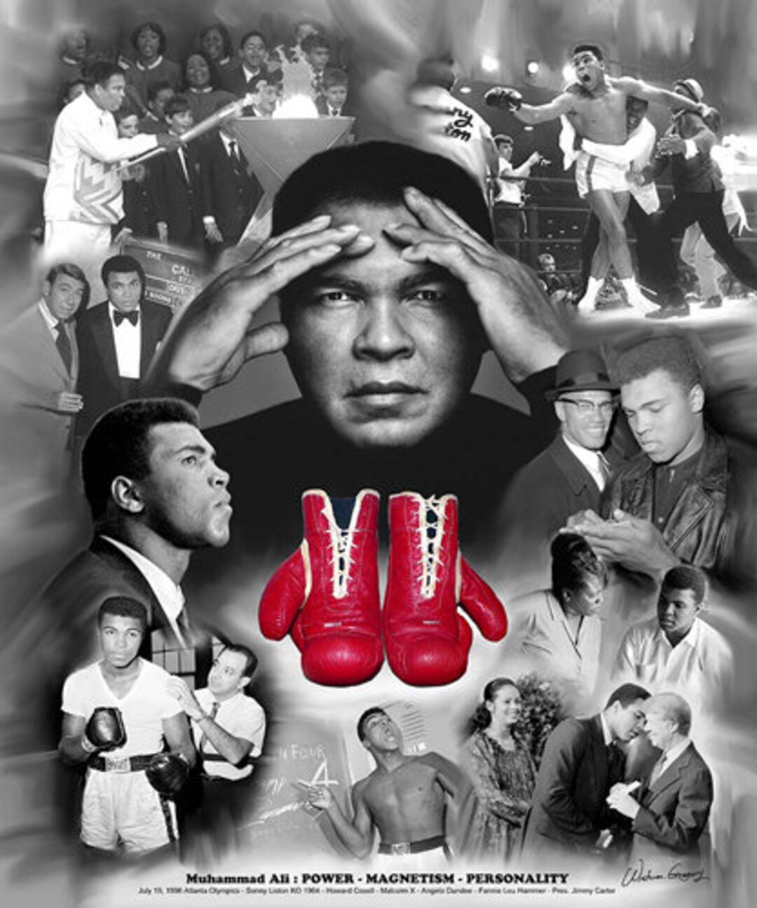 Ali Collage Muhammad Ali: Power, Magnetism, Personality by Wishum Gregory, Black ...
