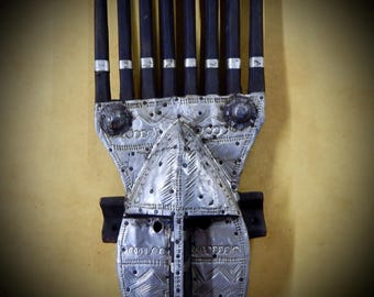 Hand-made Tribal Mask from Cameroon is  22x 8 x 4 inches long by 9 inches wide, African Home Decor, African Art, Tribal Mask,