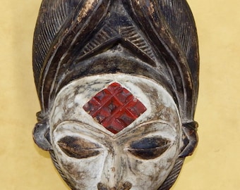 Hand-made Tribal Mask from Cameroon is 15 x 12 x 9 inches long by 9 inches wide, African Home Decor, African Art, Tribal Mask,