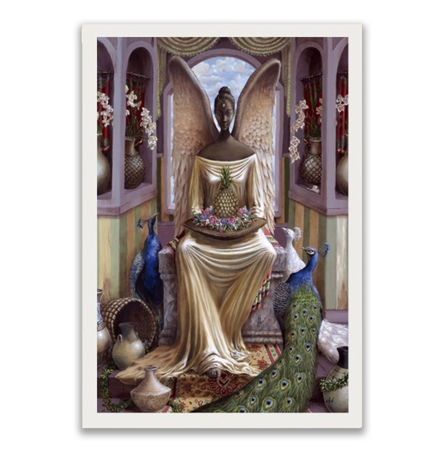 Black Art for Home Christian Art of Black Angel Art for Home Etsy