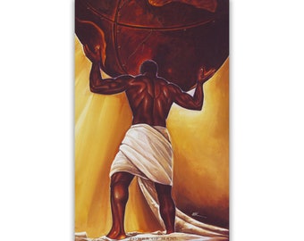 El poder del hombre por Kevin Williams, WAK, Arte de personas negras, Arte del hombre negro, Arte de artistas negros, Regalos de arte negro, Arte para la cueva del hombre negro