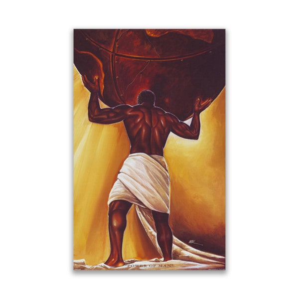 Power Of Man by Kevin A. Williams, WAK, Black People Art, Black Man Art, Art by Black Artists, Afrocentric Art, Urban Art