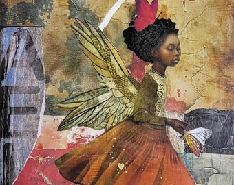 Collage art Yvonne Coleman Burney,  Black People Gift, Art by Black Artist