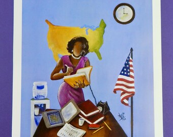 GOTCHA BACK BOO by Annie Lee , Black Diner Art, Black People Art, Black Family Art, Art by Black Art, Black Art Gifts