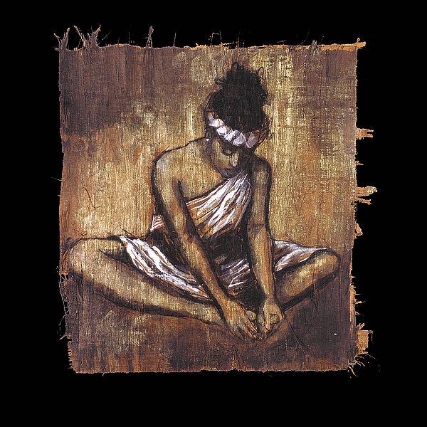 Afrocentric Woman Portrait  by Monica Stewart,  Black Art Print, African American Art, Art by Black Artist, Cultural Art