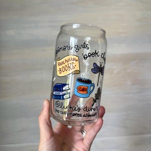Gilmore Iced Coffee Glass Cup | Gilmore Gift | Beer Can Glass Cup | Gifts For Her | Lukes Glass Cup | Aesthetic Cup | Gazebo Cup