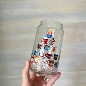 Gilmore Iced Coffee Glass Cup | Gilmore Gift | Beer Can Glass Cup | Gifts For Her | Lukes Glass Cup | Aesthetic Cup | Gazebo Cup