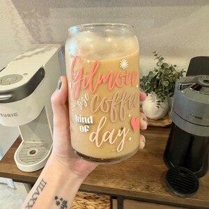 Gilmore Iced Coffee Glass Cup | Gilmore Gifts Gift | Beer Can Glass Cup | Gifts For Her | Soda Can Glass Cup | Aesthetic Cup |Coffee Cup