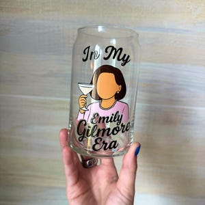 Gilmore Iced Coffee Glass Cup | Gilmore Gift | Beer Can Glass Cup | Gifts For Her | Lukes Glass Cup | Aesthetic Cup | Gazebo Cup