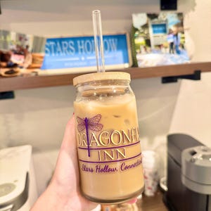 Dragonfly Iced Coffee Glass Cup | Gilmore Gift | Beer Can Glass Cup | Gifts For Her | Inn Glass Cup | Aesthetic Cup | Gazebo Cup