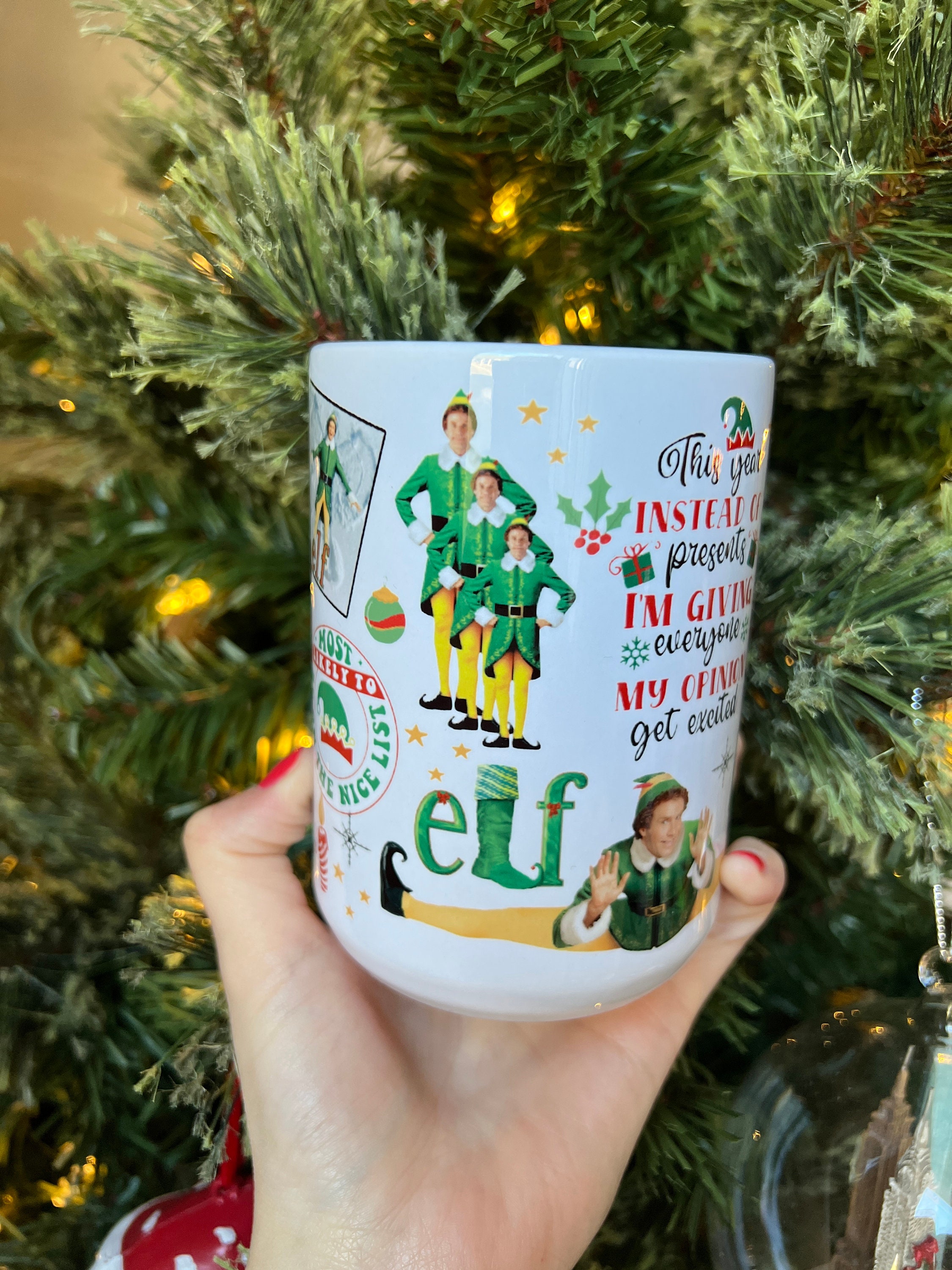 Elf Inspired Tumbler, Buddy The Elf 40 Oz, Christmas Movie Lover Gift,  Holiday Drinkware, Customizable Gift