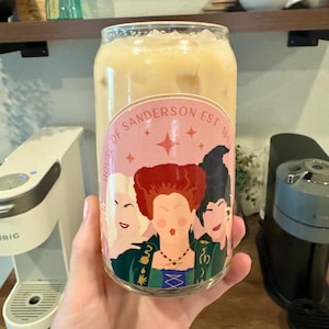 Hocus Coffee Cup | Pocus Coffee Cup | Iced Coffee Glass Mug | Beer Can Glass | Soda Can Glass | Halloween Iced Coffee Glass | Hocus | Pocus