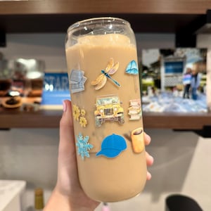 Gilmore Iced Coffee Glass Cup | Gilmore Gift | Beer Can Glass Cup | Gifts For Her | Lukes Glass Cup | Aesthetic Cup | Gazebo Cup
