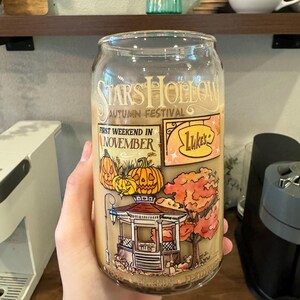 Gilmore Iced Coffee Glass Cup | Gilmore Gift | Beer Can Glass Cup | Gifts For Her | Lukes Glass Cup | Aesthetic Cup | Gazebo Cup