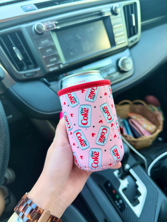 Reusable DIET COLA SLEEVE, 12oz Cola Drink Sleeve, Neoprene Sleeve