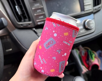 Reusable DIET COLA SLEEVE, 12oz Cola Drink Sleeve, Neoprene Sleeve