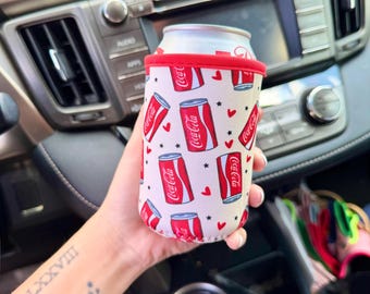 Reusable COLA SLEEVE, 12oz Cola Drink Sleeve, Neoprene Sleeve