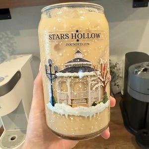 Gilmore Iced Coffee Glass Cup | Gilmore Gift | Beer Can Glass Cup | Gifts For Her | Lukes Glass Cup | Aesthetic Cup | Gazebo Cup